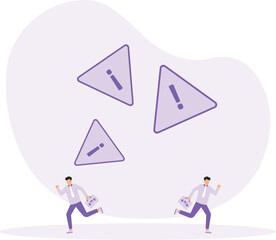 business risk or problem warning, failure prevention or avoid danger concept
