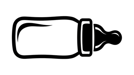 Fototapeta premium Baby bottle icon for parenting and childcare designs