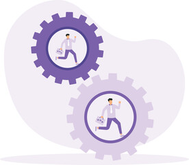 Team or organization and office role or job position or skills to drive company, teamwork or collaboration for success, team effort and  performance concept
