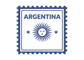 Argentina postage stamp vector icon on a white background
Vector postage stamp on a white background