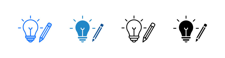 Design Thinking Multiple Style Icon Set  © Adiba