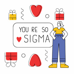 vector illustration of a happy family