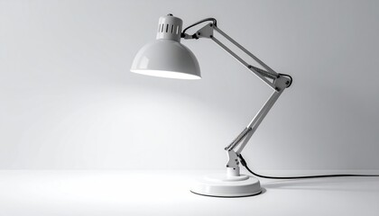Illuminating the Workspace - A Modern White Desk Lamp.