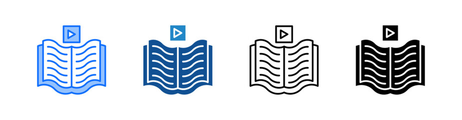 Video Tutorial Multiple Style Icon Set 