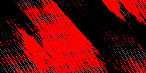 Halftone dots red and blue color pattern. vector modern