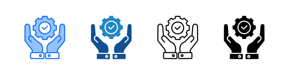 Obraz premium Support Multiple Style Icon Set 