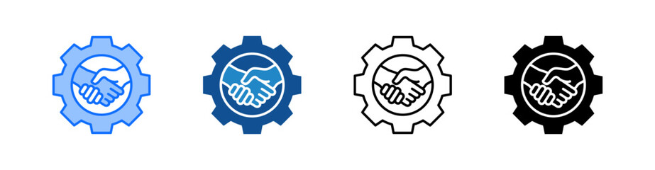 Customer Relationship Management Multiple Style Icon Set 