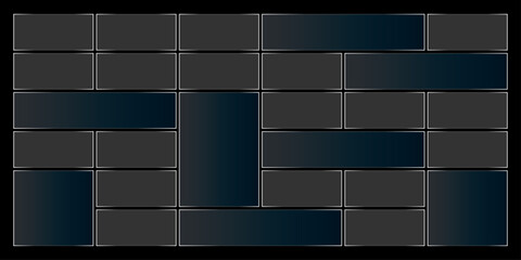 Futuristic transparent glass Bento Grid frames for website landing page. Digital banners UI templates design

