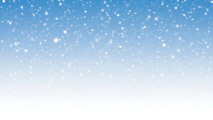 Fototapeta premium Snow falling against blue sky background snowfall white snowflakes winter