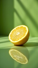 lemon on a green background