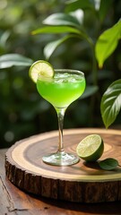 cocktail with lime