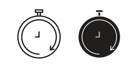 Fast processing icons set designed in filled, outline, line and stroke style
