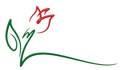 The symbol of stylized red tulip.
