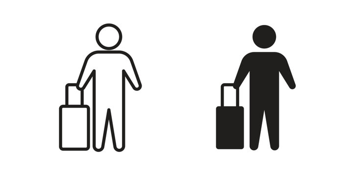 Guest icons set designed in filled, outline, line and stroke style