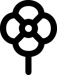 Obraz premium The design modern showcases a clean geometry silhouette of a poppy flower in a minimalist floral mark with modern abstract style