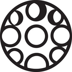 Boho-style sun and moon illustration featuring celestial elements, clean line art, and a minimalist aesthetic.