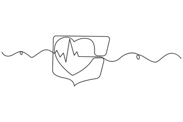 Healthcare protection line icon with heart and shield
