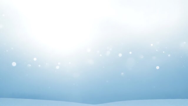 Snow falling on blue background with white bokeh falling snow winter - Powered by Adobe