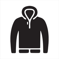 Black Hooded Jacket with Zipper and Pockets hoodie