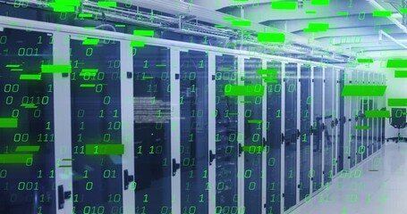 Animation of data processing over computer servers - Powered by Adobe