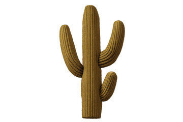 Saguaro cactus 3d rendering standing as desert plant icon, representing nature and arid vegetation