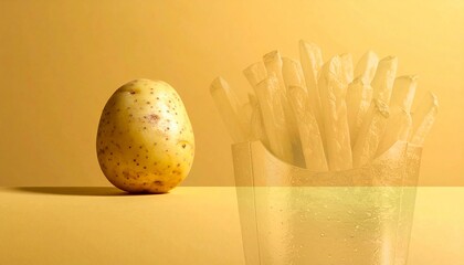 じゃがいもとフライドポテトの食品コンセプト generative ai