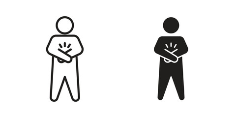 Fototapeta premium Stomachache icons set designed in filled, outline, line and stroke style