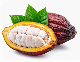 열매-카카오-카카오열매-카카오나무 열매-카카오포드-카카오닙스-카카오콩-카카오 단면-카카오 반쪽-잎