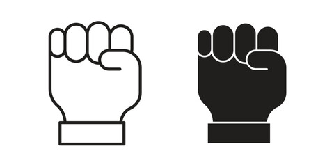 Obraz premium Will power icons set designed in filled, outline, line and stroke style