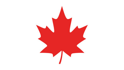 A single red maple leaf symbol.
