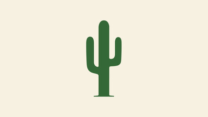 Obraz premium A simple green cactus illustration.