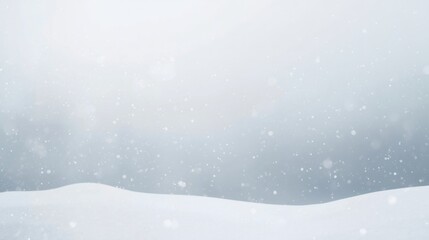 Abstract Snow Background with Soft Blur and Cold Winter Atmosphere