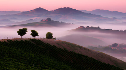 vaulter. Rolling grassland under a wide sky with a winding fence and sparse trees. travel magazines, destination branding, designed for outdoor magazines and nature guides, drives exploration.
