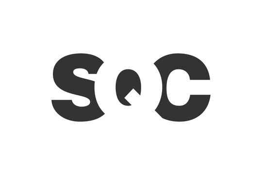 SQC logo design. Initial letter S Q C bold font style for tech startups, consulting, corporate branding. Creative company name, headlines typography identity, trendy logotype.