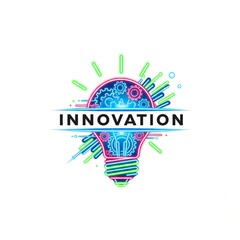 An isometric 3d logo for future with a futuristic city skyline flying cars and holographic displays