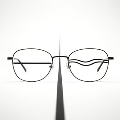 Glasses showing different versions of the same line cognitive bias