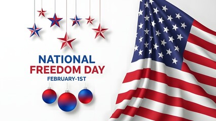 Obraz premium National freedom day celebration with american flag and patriotic decorations