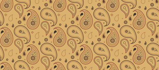 Pattern paisley by art repeat. Medallion asian vitality outline. Romance luxury of nature eco.