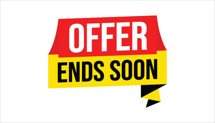 offer ends soon limited time urgent promotional banner