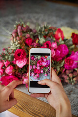Vibrant, fresh red rose flower bouquet arrangement