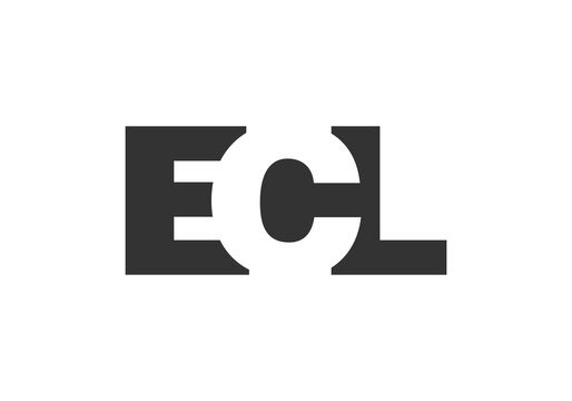 ECL logo design. Initial letter E C L bold font style for tech startups, consulting, corporate branding. Creative company name, headlines typography identity, trendy logotype.