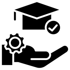 Educational Responsibility glyph icon