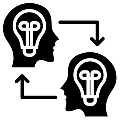 Knowledge Sharing glyph icon
