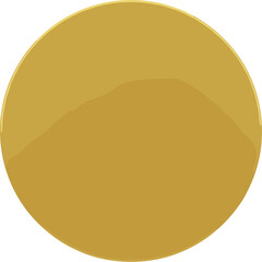Simple Golden Round Shape with Light and Shadow Effect Element