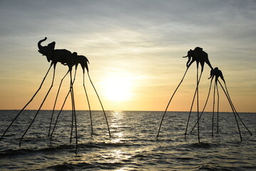 Phu Quoc, Viet Nam - May 13, 2023 - The End Of The Day At Sunset Sanato