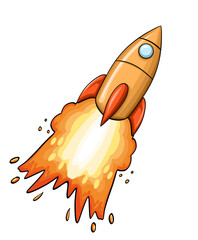 Illustration einer Rakete