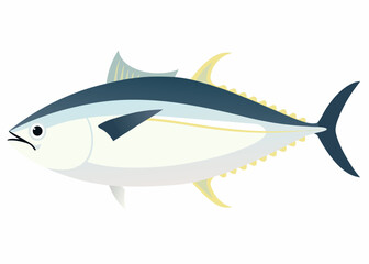 A bluefin tuna illustration depicting ocean wildlife and marine biodiversity