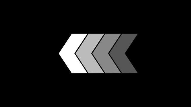 Right-directional arrow loop animation. Animated arrows for the overlay video layer. arrow icon concept animation.