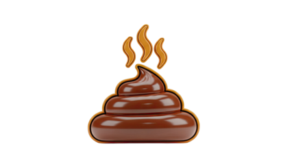 3D Poop Emoji with Steam