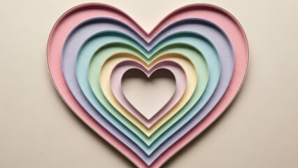 Vibrant heart shaped trays in pastel colors stacked together